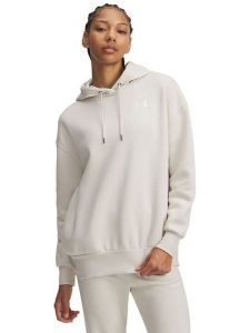 Under Armour Bluza "Icon" w kolorze kremowym rozmiar: XS. Brązowe bluzy Under Armour, xs, bez wzorów, z polaru, z kapturem. Za 167,99 zł.