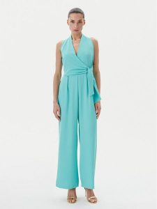 Rinascimento Kombinezon CFC0123773003 Turkusowy Regular Fit. Niebieskie kombinezony Rinascimento, l, bez wzorów, z syntetyku, bez kołnierzyka, bez ramiączek. Za 369,99 zł.