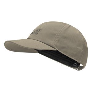 Czapka z daszkiem Jack Wolfskin. Brązowe czapki Jack Wolfskin, bez wzorów, z materiału. Za 109,99 zł.
