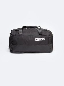 Torba unisex sportowa czarna RR574100 906. Czarne torby podróżne i sportowe Big Star, bez wzorów, na ramię, bez dodatków. W wyprzedaży za 159,99 zł.