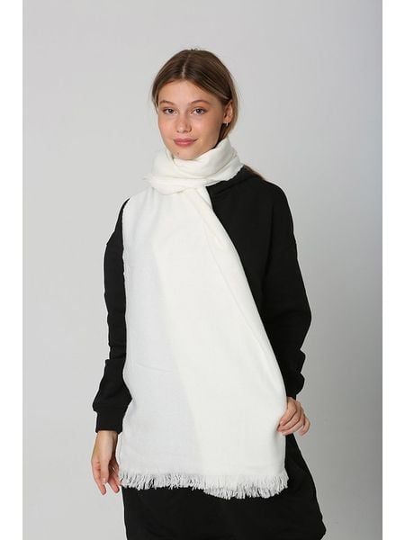 Lucky Bees Szal w kolorze białym - 180 x 70 cm rozmiar: onesize. Białe szaliki Lucky Bees, bez wzorów, z materiału. Za 87,19 zł.