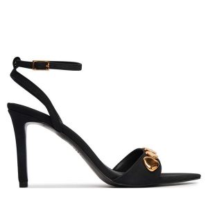 Sandały Aldo. Czarne sandały ALDO, bez wzorów, bez obcasa, na szpilce, bez zapięcia. Za 399,99 zł.