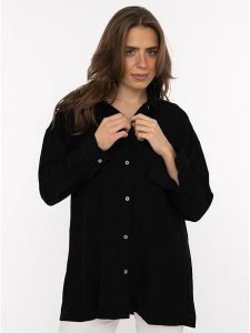 Zwillingsherz Koszula w kolorze czarnym rozmiar: onesize. Czarne koszule Zwillingsherz, bez wzorów, bez kołnierzyka, bez ramiączek. Za 113,99 zł.