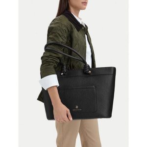 Torebka Beverly Hills Polo Club. Czarne shopper bag Beverly Hills Polo Club, bez wzorów, bez dodatków. Za 299,99 zł.