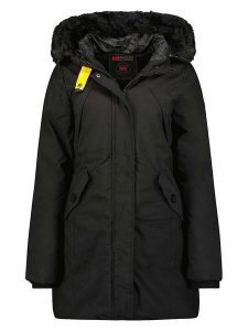 Maison Montaigne Parka "Cherimai" w kolorze czarnym rozmiar: S. Czarne płaszcze Maison Montaigne, s, z aplikacjami, bez kaptura. Za 188,85 zł.