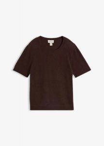 Sweter z krótkim rękawem z czystego kaszmiru zgodnego ze standardem Good Cashmere Standard®. Niebieskie swetry klasyczne bonprix, z kaszmiru, bez kołnierzyka. Za 299,99 zł.