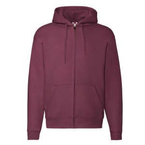 Kurtka Z Kapturem Premium Dla Dorosłych Unisex. Brązowe kurtki FRUIT OF THE LOOM, l, bez wzorów, z kapturem. Za 167,99 zł.