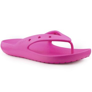 Japonki damskie Crocs CLASSIC FLIP V2. Czerwone klapki Crocs, bez wzorów, bez obcasa. Za 129,00 zł.