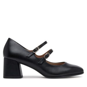 Czółenka Tamaris. Czarne czółenka Tamaris, bez wzorów, bez obcasa, bez zapięcia. Za 319,99 zł.