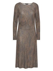 Ilse Jacobsen Sukienka w kolorze szaro-jasnobrązowym rozmiar: L. Brązowe sukienki Ilse Jacobsen, l, bez wzorów, bez kołnierzyka, bez ramiączek, midi. Za 173,99 zł.