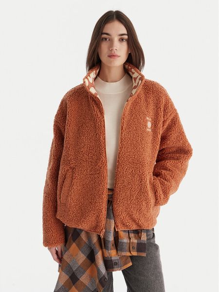 Billabong Kożuch EBJJK00169 Brązowy Regular Fit. Brązowe płaszcze Billabong, xs, bez wzorów, z syntetyku, bez kaptura. Za 739,99 zł.