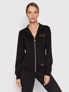 EA7 Emporio Armani Bluza 8NTM43 TJ9RZ 1200 Czarny Regular Fit. Czarne bluzy EA7 Emporio Armani, xs, bez wzorów, z syntetyku, bez kaptura. Za 399,99 zł.