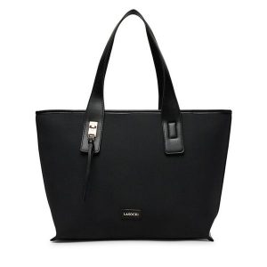 Torebka Lasocki. Czarne shopper bag Lasocki, bez wzorów, bez dodatków. Za 199,99 zł.