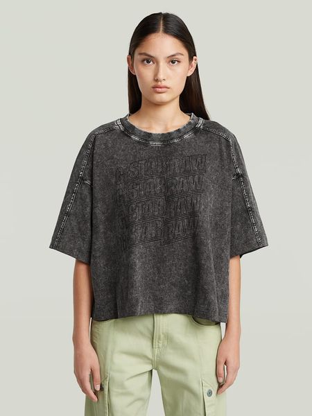 G-Star Koszulka w kolorze antracytowym rozmiar: M. Czarne bluzki G-Star, m, bez wzorów, z bawełny, retro, bez kołnierzyka, bez ramiączek. Za 139,54 zł.