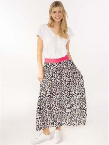 Zwillingsherz Spódnica "Leo Forever" w kolorze jasnoróżowym rozmiar: S/M. Różowe spódnice Zwillingsherz, na co dzień, m, bez wzorów, z wiskozy, maxi. Za 104,99 zł.