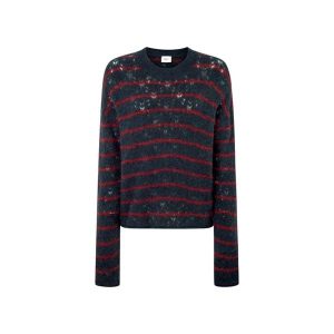 Sweter damski Pepe Jeans Heven. Białe swetry klasyczne Pepe Jeans, na zimę, z jeansu, bez kołnierzyka. W wyprzedaży za 254,75 zł.