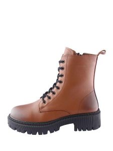 D.Moro Skórzane trzewiki w kolorze brązowym rozmiar: 36. Brązowe botki D.Moro, bez wzorów, z materiału, bez obcasa, bez zapięcia. Za 302,95 zł.