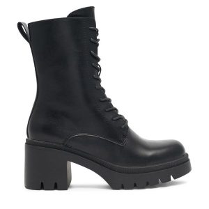 Trzewiki Jenny Fairy. Czarne botki Jenny Fairy, bez wzorów, bez obcasa, na słupku, bez zapięcia. Za 159,99 zł.