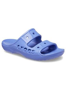 Crocs Klapki "Baya" w kolorze niebieskim rozmiar: 36/37. Niebieskie klapki Crocs, bez wzorów, z otwartym noskiem, bez obcasa. Za 87,95 zł.