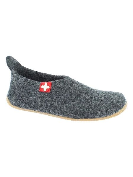Living Kitzbühel Wełniane kapcie "Gipfelkreuz" w kolorze antracytowym rozmiar: 47. Czarne kapcie Living Kitzbühel, bez wzorów, z materiału. Za 137,74 zł.