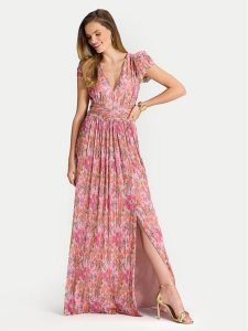 Swing Sukienka wieczorowa 5AJ02700 Różowy Regular Fit. Czerwone sukienki Swing, bez wzorów, z syntetyku, wizytowe, bez kołnierzyka, bez ramiączek. Za 689,99 zł.