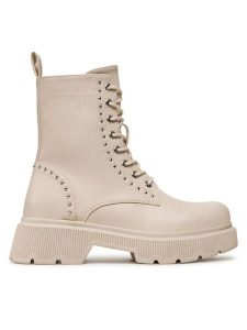 DeeZee Trzewiki WS5956-01 Beżowy. Brązowe botki DeeZee, bez wzorów, ze skóry, bez obcasa, na płaskiej podeszwie, bez zapięcia. Za 179,99 zł.