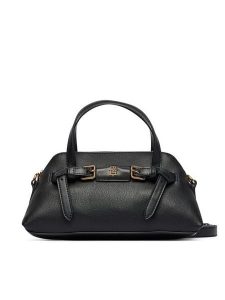 Tommy Hilfiger Torebka Th Buckle Mini Tote AW0AW19034 Czarny. Czarne torebki klasyczne TOMMY HILFIGER, bez wzorów, ze skóry, bez dodatków. Za 529,99 zł.