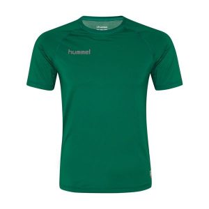 Koszulka termoaktywna dla dorosłych Hummel First Performance Jersey S/S. Białe koszule nocne Hummel, bez wzorów, z jersey, bez ramiączek. W wyprzedaży za 112,10 zł.