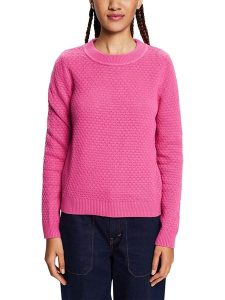 ESPRIT Sweter w kolorze różowym rozmiar: S. Różowe swetry oversize ESPRIT, s, bez wzorów, z bawełny, bez ramiączek. Za 96,60 zł.