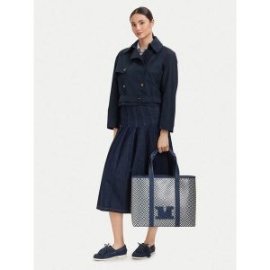 Torebka Max Mara Beachwear. Niebieskie shopper bag Max Mara Beachwear, bez wzorów, bez dodatków. Za 660,99 zł.