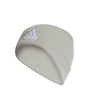 Czapka beannie adidas Logo. Białe czapki ADIDAS, bez wzorów, z dzianiny, klasyczne. Za 98,99 zł.