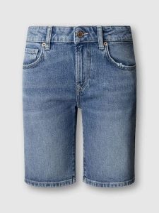 Pepe Jeans Bermudy dżinsowe "Poppy" w kolorze niebieskim rozmiar: W26. Niebieskie szorty Pepe Jeans, z aplikacjami, z jeansu, klasyczne, z podwyższonym stanem. Za 127,65 zł.
