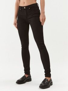 Tommy Hilfiger Jeansy WW0WW22051 Czarny Jegging Fit. Czarne jeansy TOMMY HILFIGER, bez wzorów, z bawełny. Za 449,99 zł.
