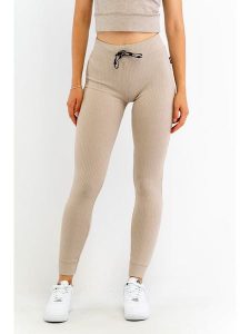 Stronger Legginsy "Cush" w kolorze beżowym rozmiar: S. Brązowe legginsy Stronger, bez wzorów. Za 116,45 zł.