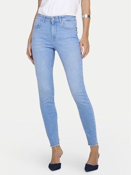 ONLY Jeansy Blush 15363265 Niebieski Skinny Fit. Niebieskie jeansy ONLY, bez wzorów, z bawełny. Za 189,99 zł.