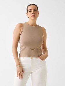 Marciano Guess Sweter 181087 Brązowy Classic Fit. Brązowe swetry klasyczne Marciano Guess, s, bez kołnierzyka. Za 430,00 zł.