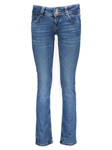 Pepe Jeans Dżinsy - Slim fit - w kolorze niebieskim rozmiar: W26/L30. Niebieskie jeansy Pepe Jeans, z aplikacjami, z jeansu. Za 131,74 zł.