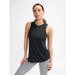 Damski tank top Hummel MT Vanja. Czarne topy Hummel, s, bez wzorów, sportowe, bez kołnierzyka, bez ramiączek. Za 130,50 zł.