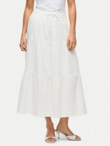 Vila Spódnica maxi Lania 14105428 Biały Regular Fit. Białe spódnice Vila, bez wzorów, z bawełny, maxi. Za 119,99 zł.
