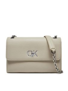 Calvin Klein Torebka K60K612554 Écru. Torebki klasyczne Calvin Klein, bez wzorów, ze skóry, bez dodatków. Za 639,99 zł.