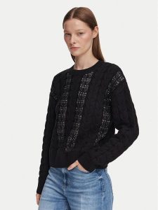 Guess Sweter W6YR21 Z0965 Czarny Regular Fit. Czarne swetry klasyczne Guess, l, z syntetyku, bez kołnierzyka. Za 524,99 zł.
