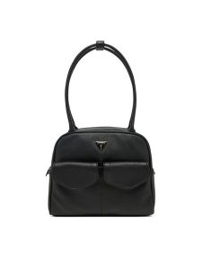 Guess Torebka HWBG96 46090 Czarny. Czarne torebki klasyczne Guess, z aplikacjami, ze skóry, bez dodatków. Za 319,99 zł.