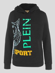 Plein Sport Bluza w kolorze czarnym rozmiar: S. Czarne bluzy Plein Sport, s, bez wzorów, z bawełny, z kapturem. Za 219,60 zł.