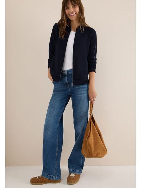 Cecil Bluza w kolorze granatowym rozmiar: S. Niebieskie bluzy Cecil, s, bez wzorów, bez kaptura. Za 148,26 zł.