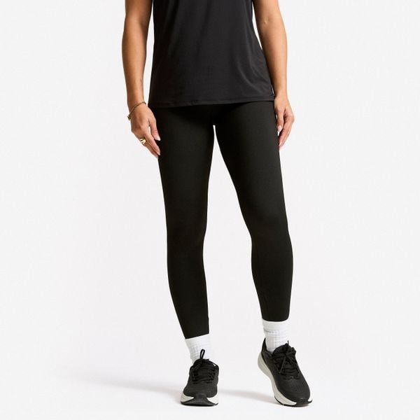 Legginsy fitness damskie Domyos 100 Basic. Czarne legginsy DOMYOS, bez wzorów, z elastanu. Za 29,99 zł.