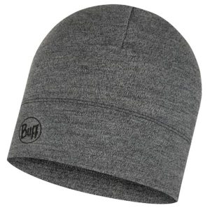 Czapka dla dorosłych BUFF® Midweight Hat LIGHT Merino. Szare czapki Buff, bez wzorów, z wełny, sportowe. Za 129,99 zł.