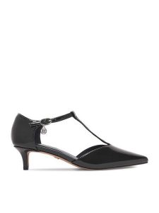 Nine West Czółenka CEO-CD25-123-2 Czarny. Czarne czółenka Nine West, bez wzorów, ze skóry, bez obcasa, bez zapięcia. Za 229,99 zł.