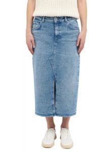 Damska spódnica jeansowa MUSTANG Eureka Denim Skirt Denim Blue 1016225 5000 582. Niebieskie spódnice Mustang, bez wzorów, z denimu. Za 149,99 zł.