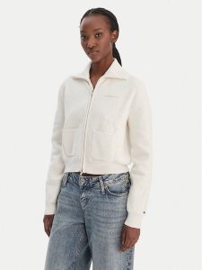 Tommy Jeans Kardigan Cozy Sript DW0DW22029 Écru Regular Fit. Kardigany Tommy Jeans, z jeansu. Za 489,99 zł.