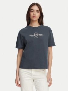 Tommy Hilfiger T-Shirt Crest WW0WW48713 Granatowy Relaxed Fit. Niebieskie t-shirty TOMMY HILFIGER, xxs, bez wzorów, z bawełny, bez kołnierzyka, bez ramiączek. Za 249,99 zł.